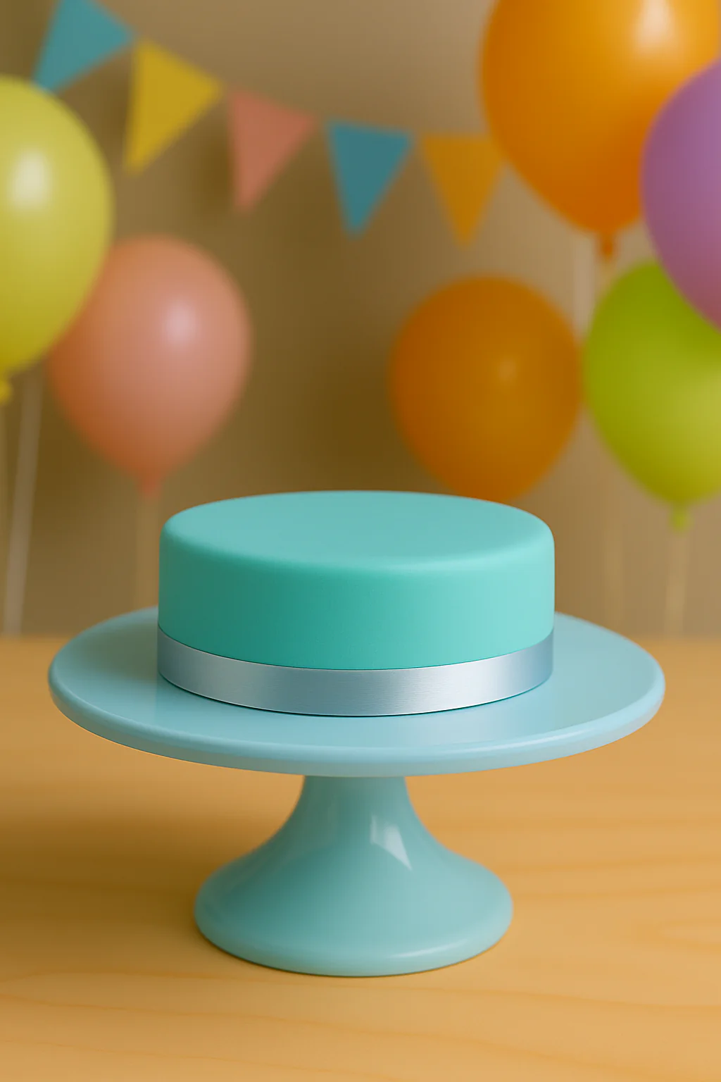 Blaue Torte mit Tortenband - Image 3
