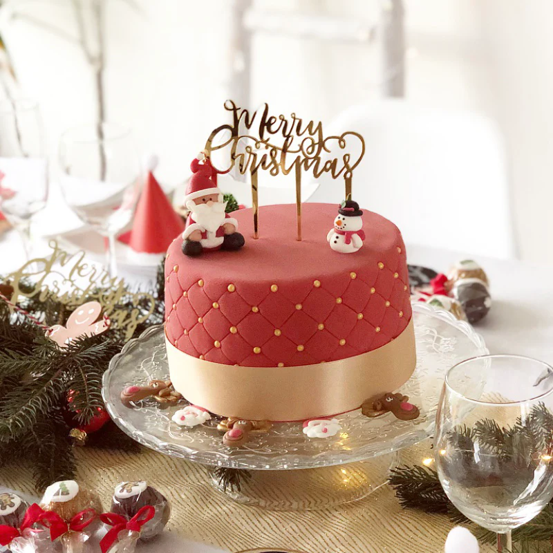 Cake Topper Merry Christmas - Image 3