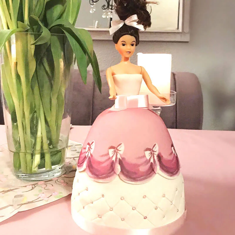 Deluxe Puppenprinzessin-Torte mit rosa Kleid - Image 5