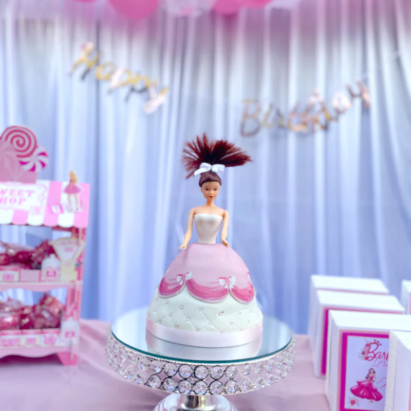 Deluxe Puppenprinzessin-Torte mit rosa Kleid - Image 7