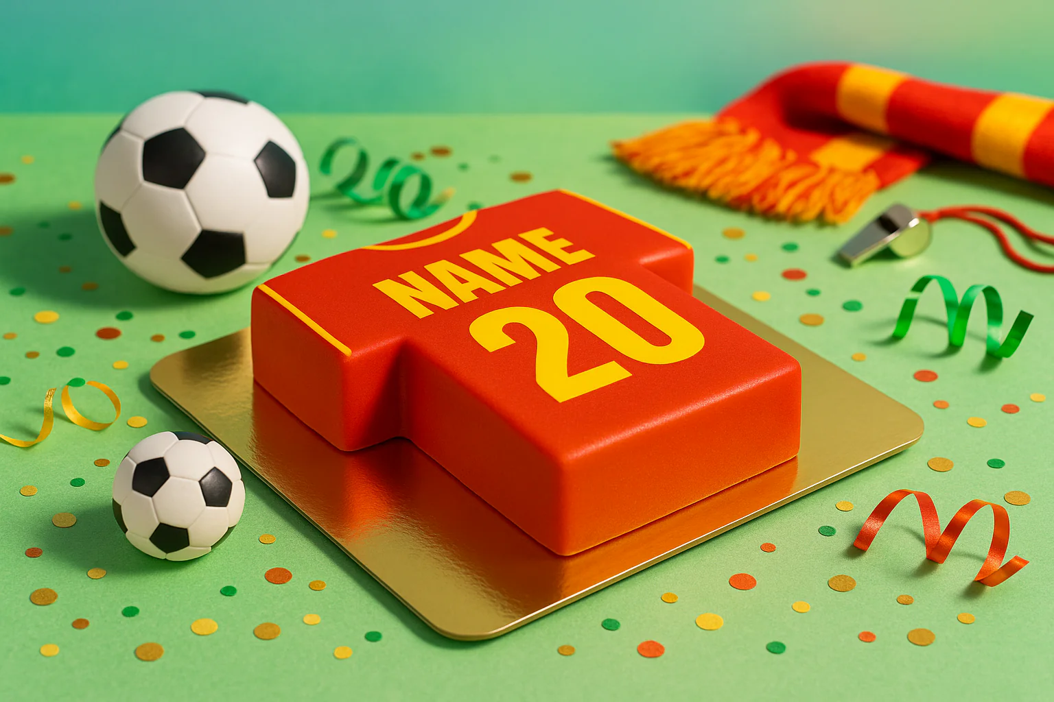 Fußballtrikot-Torte, einfarbig - verschiedene Farben - Image 3