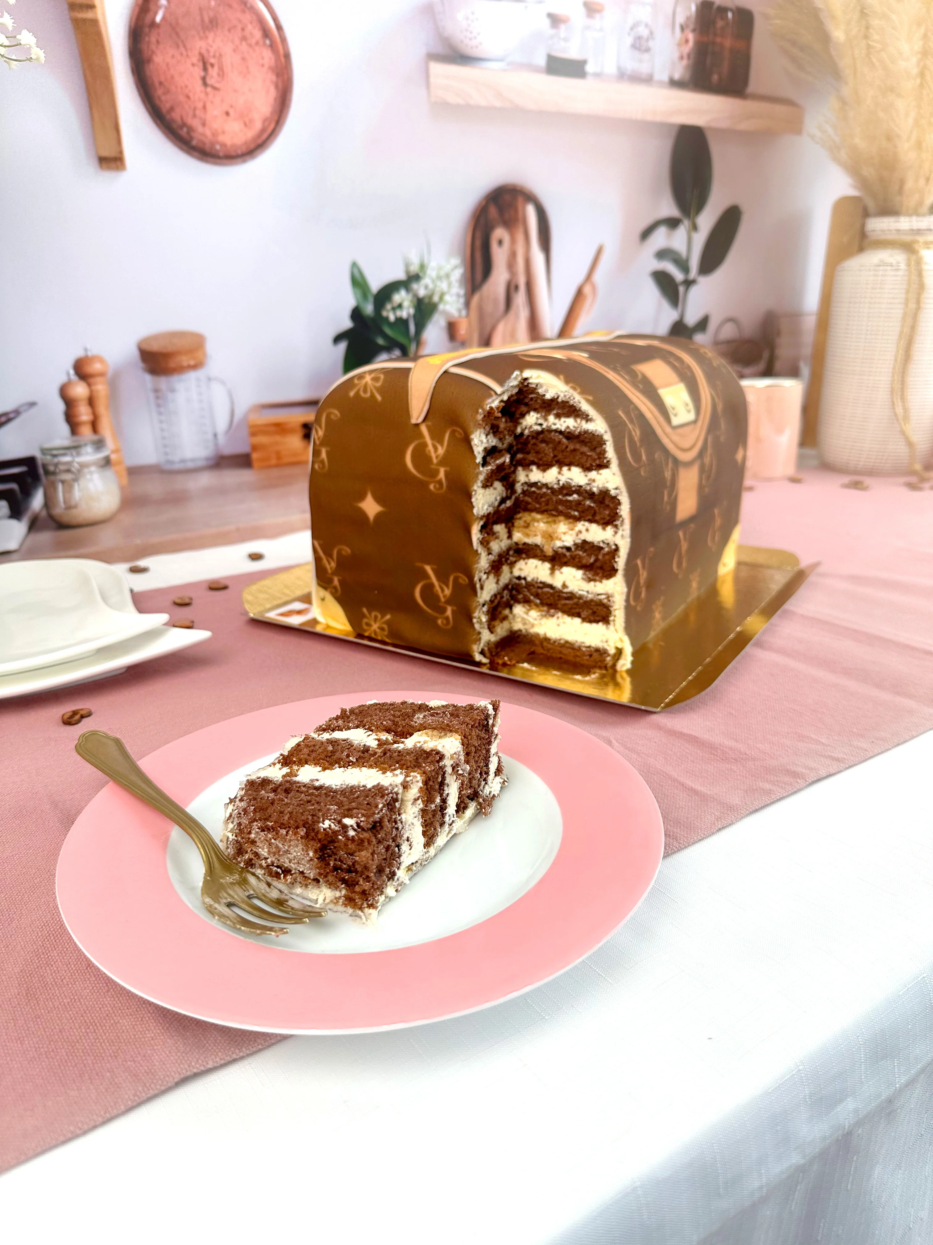 Handtaschen-Torte VG, braun mit beigen Details - Image 13