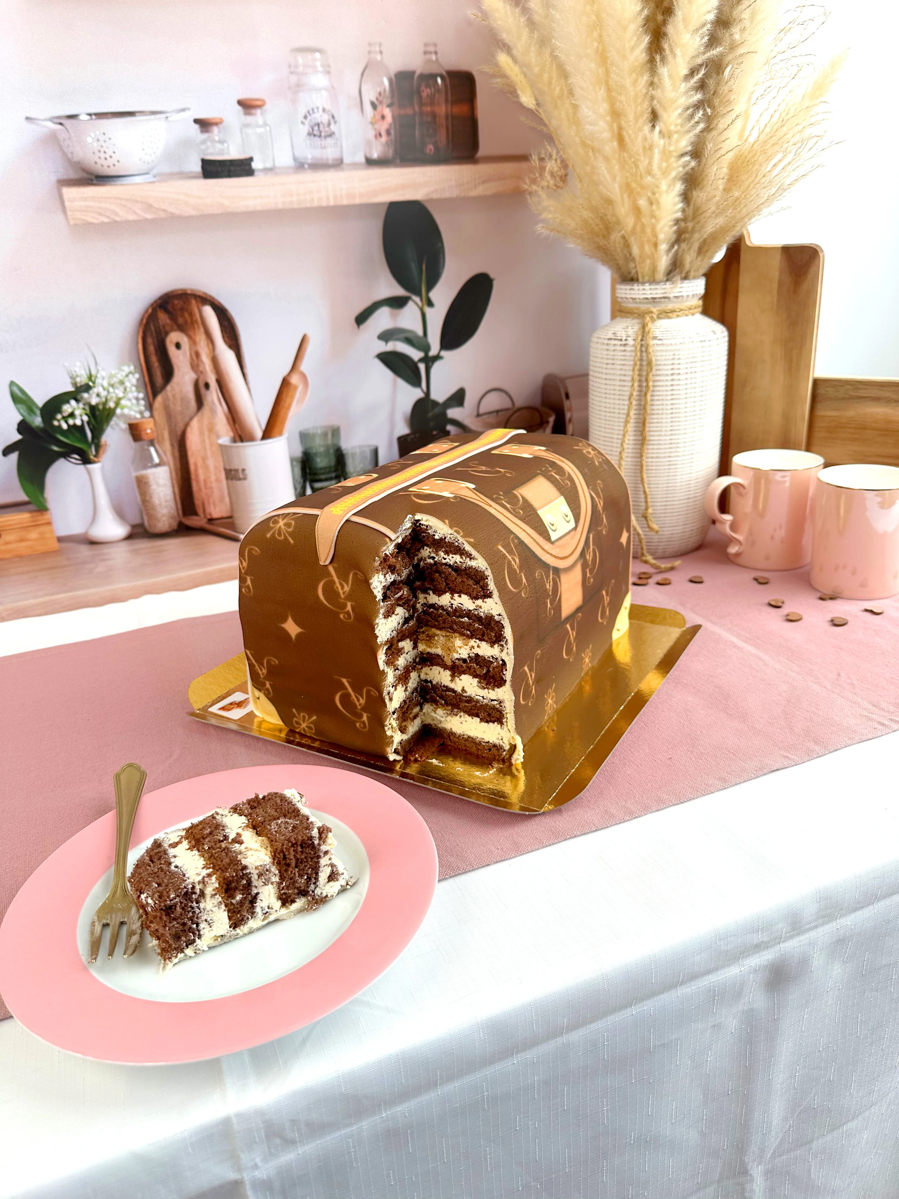 Handtaschen-Torte VG, braun mit beigen Details - Image 14