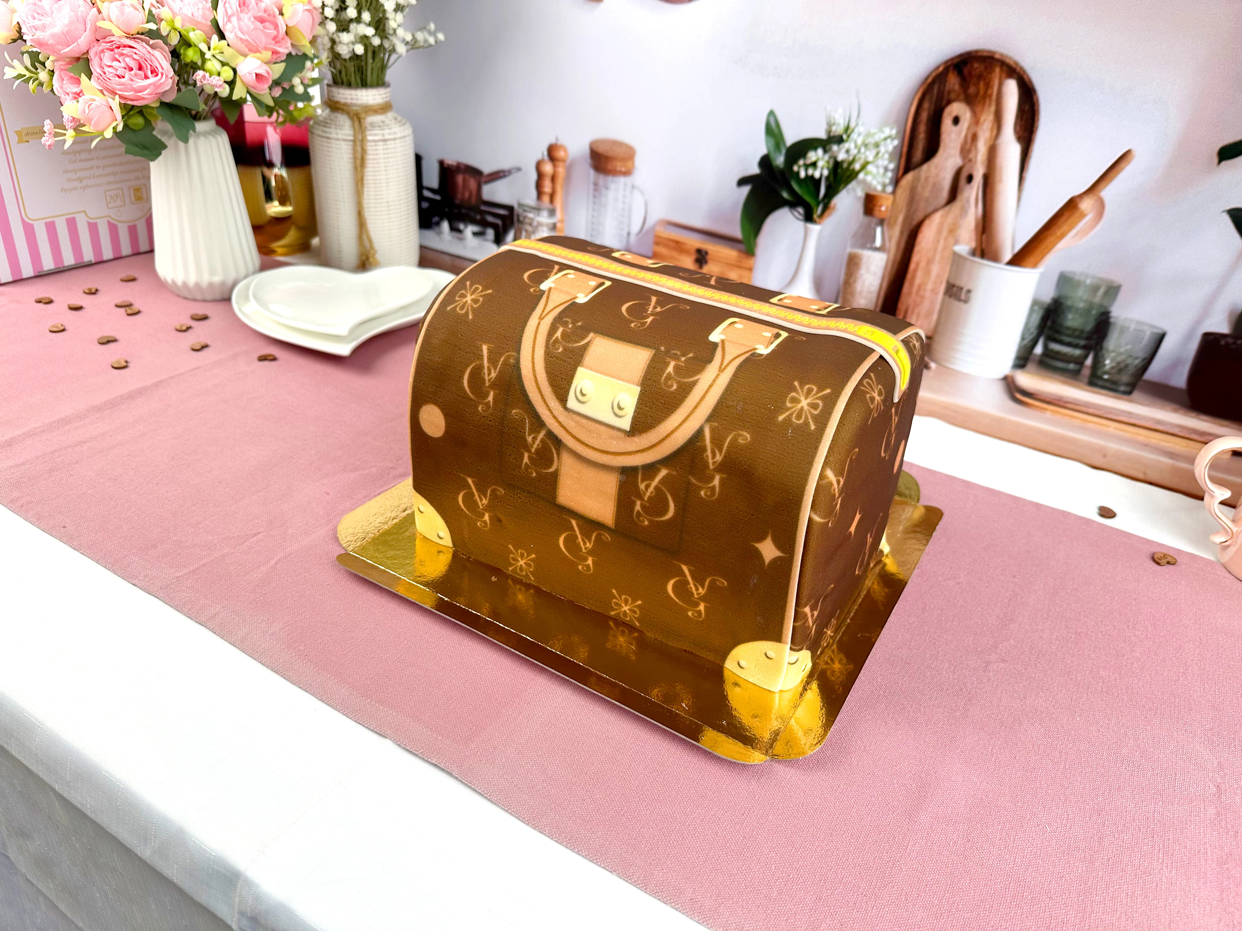 Handtaschen-Torte VG, braun mit beigen Details - Image 15