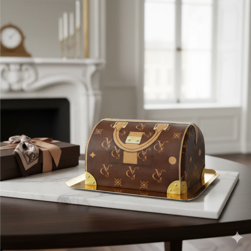Handtaschen-Torte VG, braun mit beigen Details - Image 5