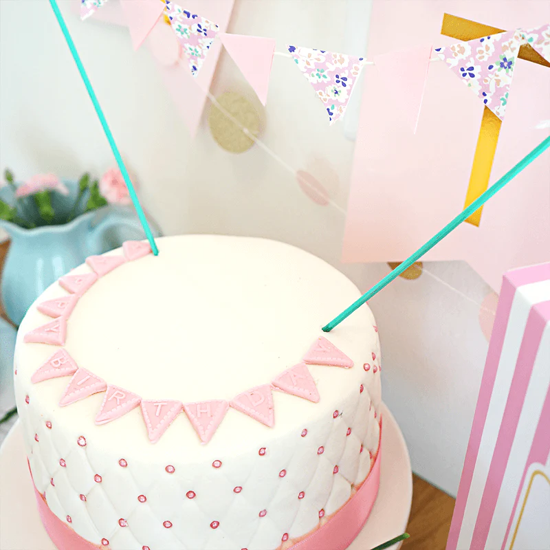 Happy Birthday Deluxe Torte - PINK - Doppelte Höhe - Image 3