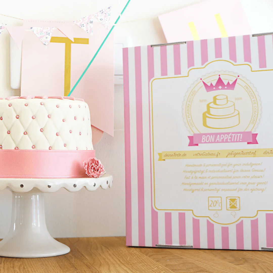 Happy Birthday Deluxe Torte - PINK - Doppelte Höhe - Image 5