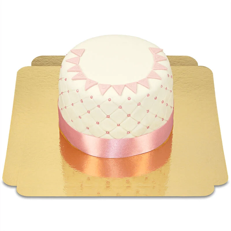 Happy Birthday Deluxe Torte - PINK - Doppelte Höhe - Image 8