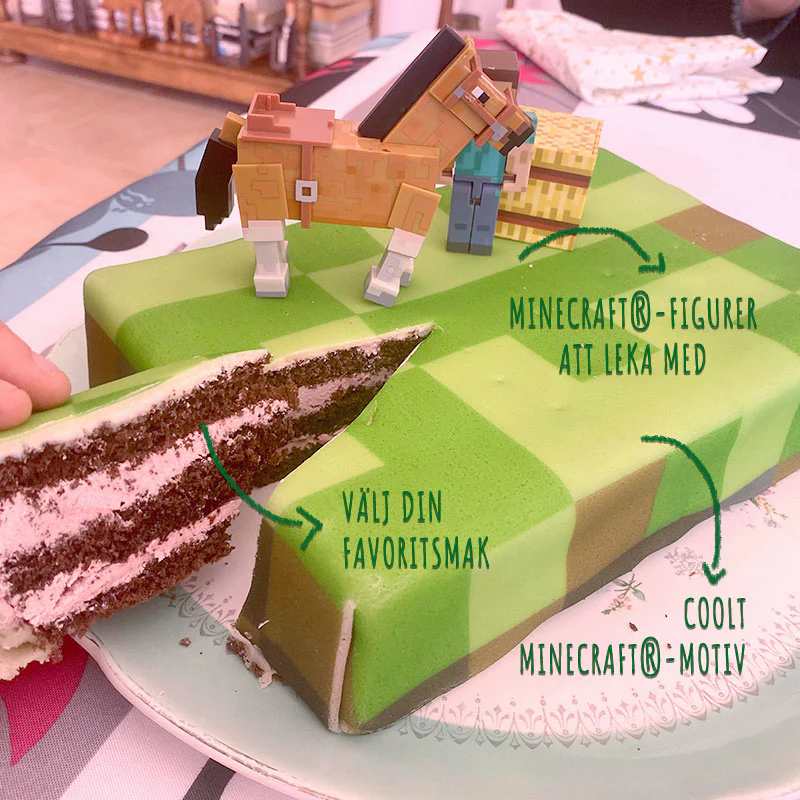 Minecraft®-Figur auf Spielewelt-Torte - Image 3