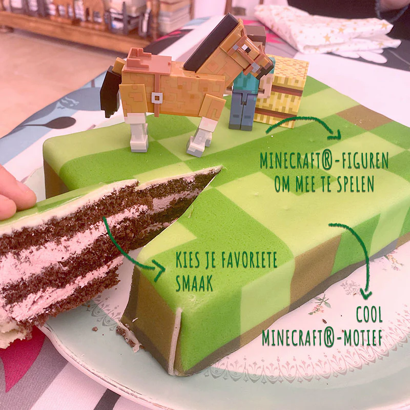 Minecraft®-Figur auf Spielewelt-Torte - Image 4