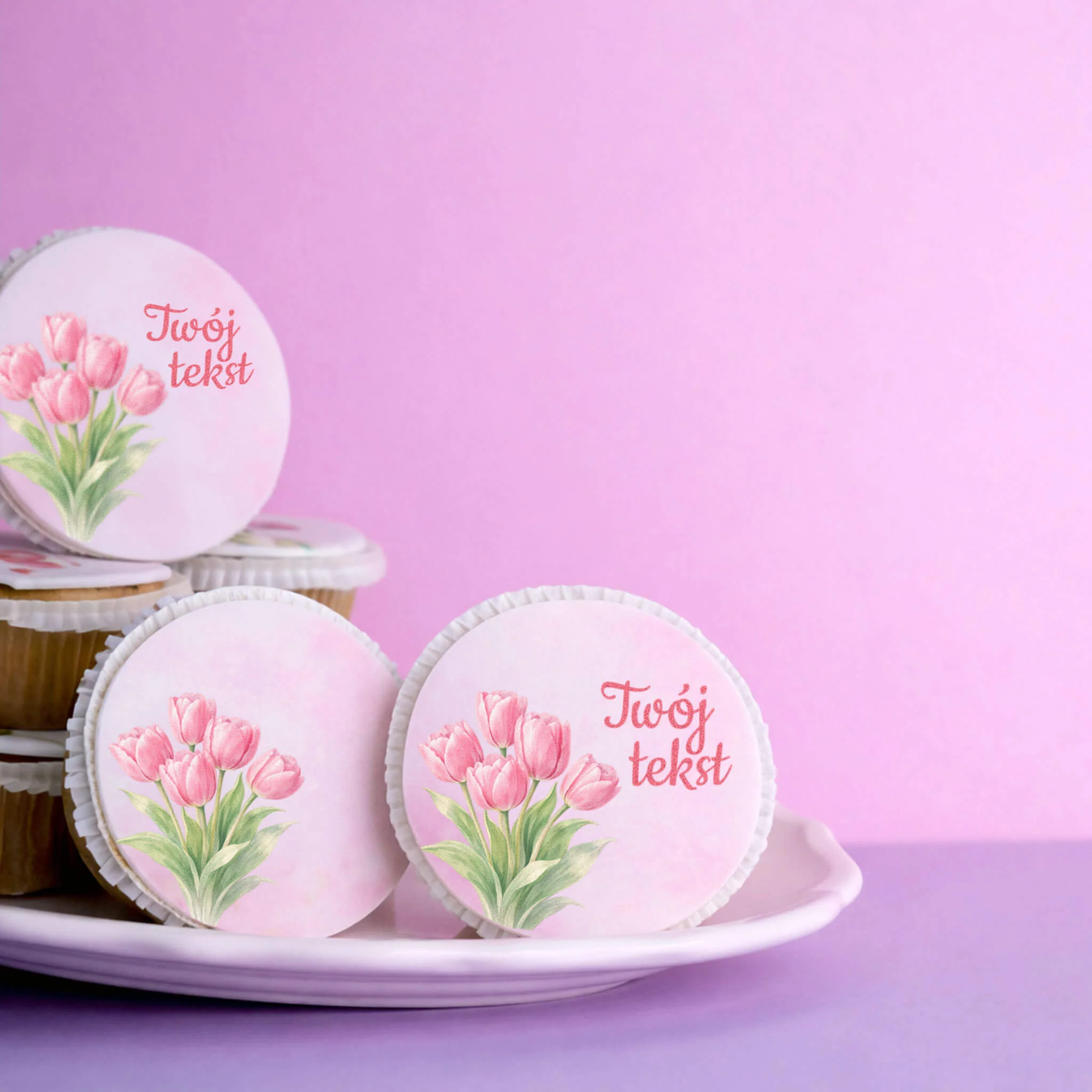 Muttertag Tulpen-Cupcakes (9 Stück) - Image 3