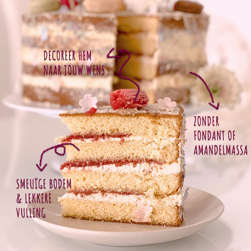 Naked Cake Vanille/Himbeere - verschiedene Größen - Image 4