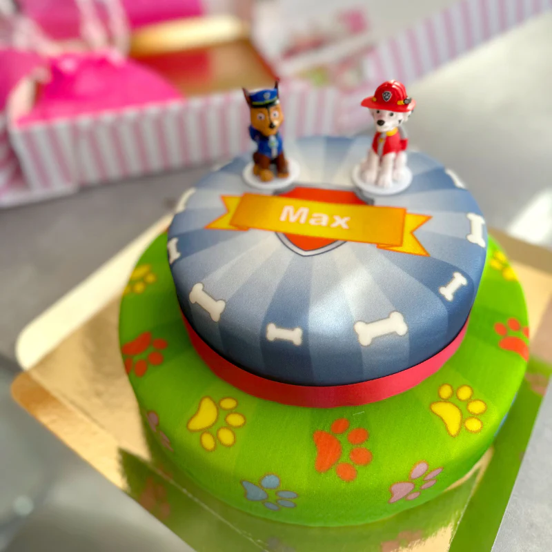 Chase und Marshall aus PAW Patrol® auf zweistöckiger Hundehelden-Torte - Image 10