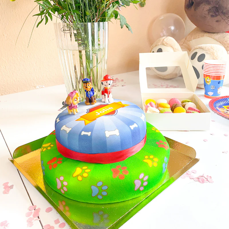 Chase und Marshall aus PAW Patrol® auf zweistöckiger Hundehelden-Torte - Image 3
