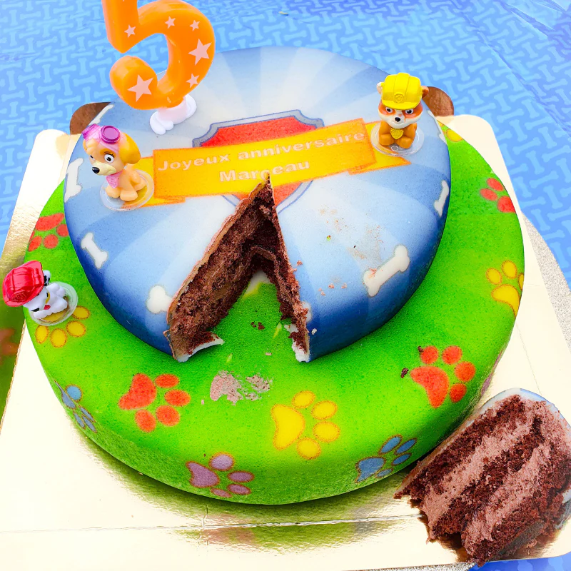 Chase und Marshall aus PAW Patrol® auf zweistöckiger Hundehelden-Torte - Image 8