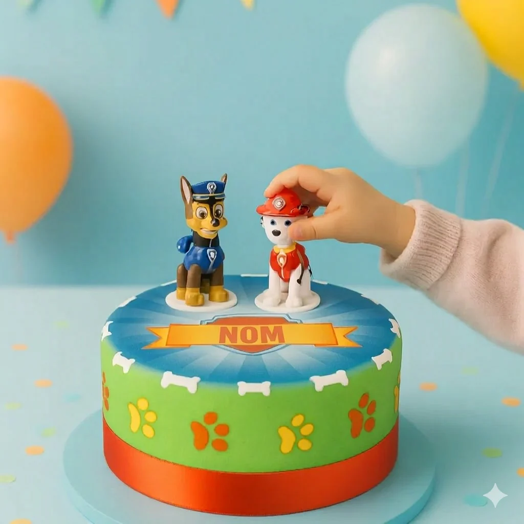 Chase und Marshall aus PAW Patrol® auf Hundehelden-Torte - Image 3