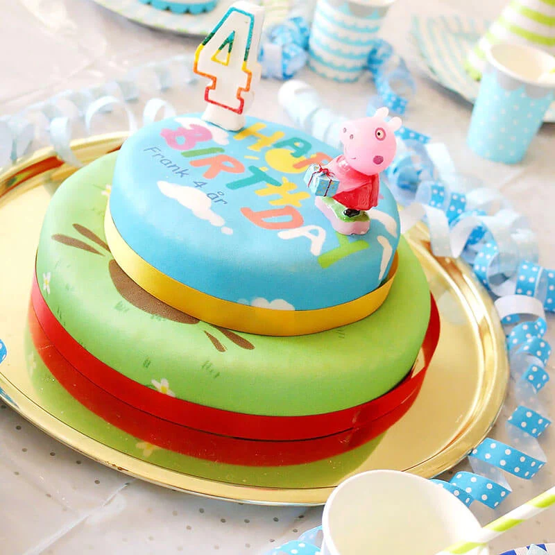 Peppa Wutz und Schorsch zweistöckige Wiesen-Torte - Image 3