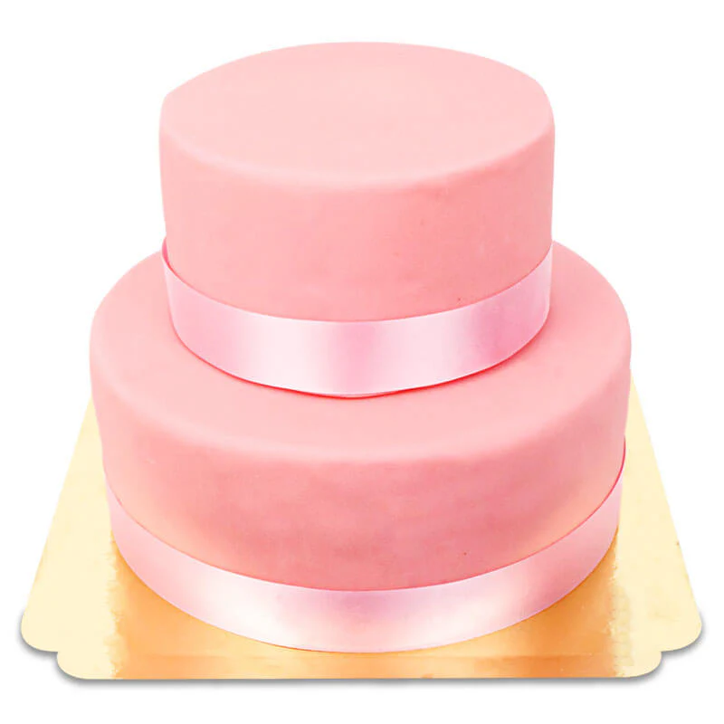 Pinke Deluxe Torte mit Tortenband - Image 3