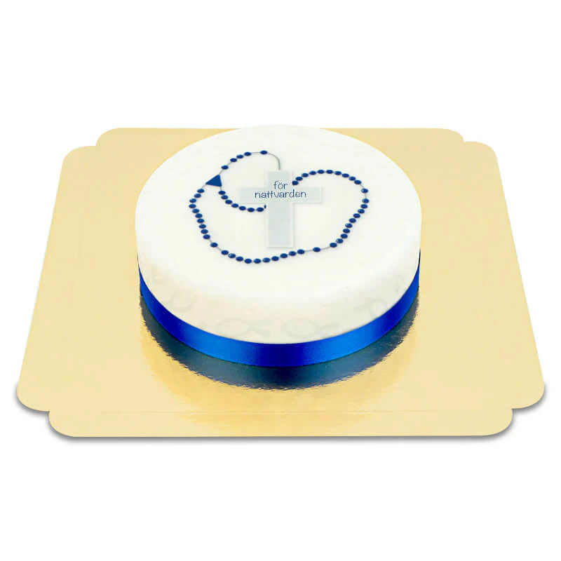 Rosenkranz Kommunion-Torte blau - Image 4