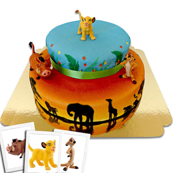 Simba®, Timon & Pumbaa® auf 2-stöckiger Savannen-Torte - Image 4