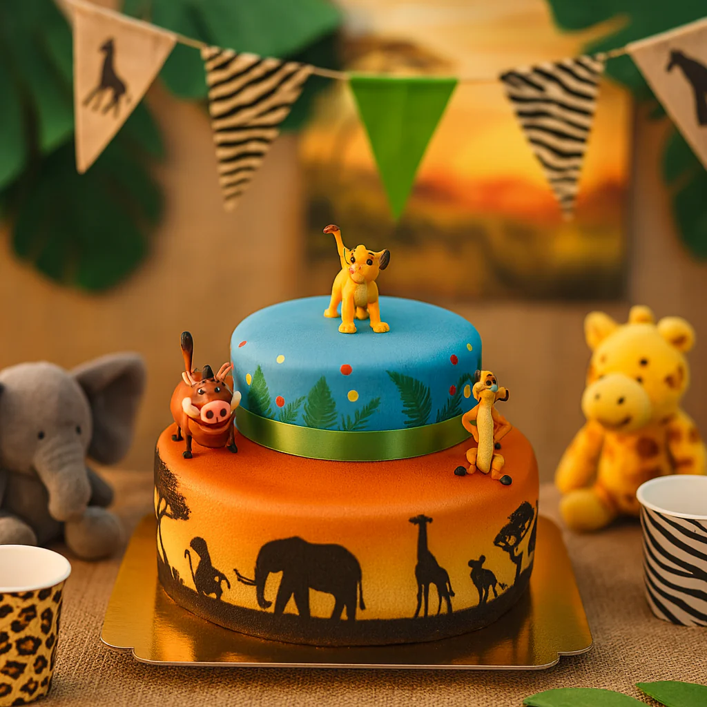 Simba®, Timon & Pumbaa® auf 2-stöckiger Savannen-Torte - Image 7