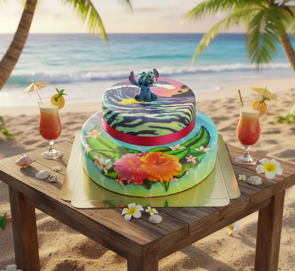 Stitch® auf 2-stöckiger Surfer-Torte - Image 3